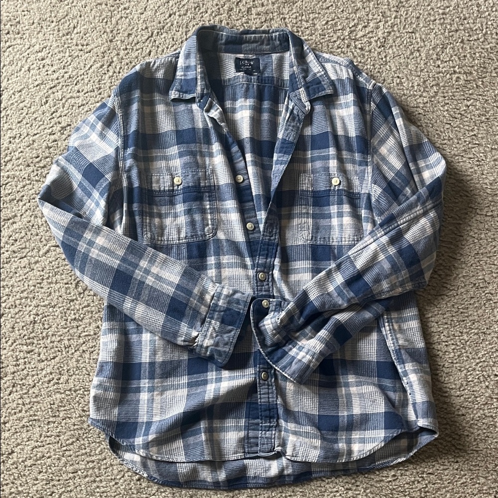 J.crew men’s plaid flannel shirt